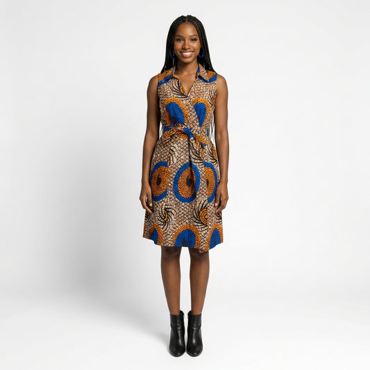 Sleeveless Collar dress