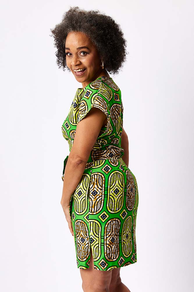 Wide Belt Midi Dress