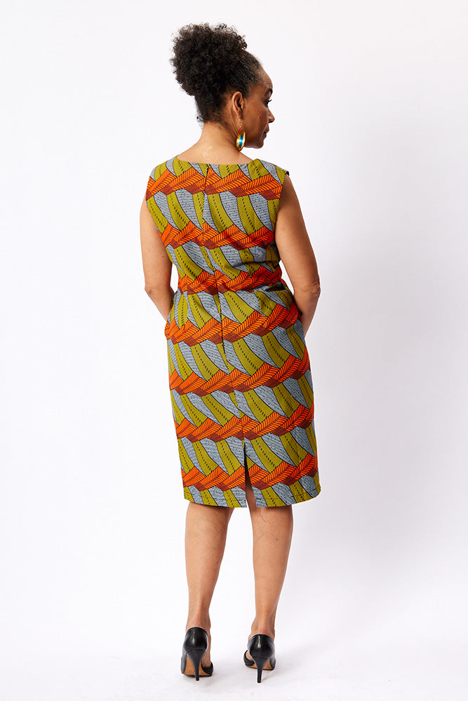 Lined straight dress