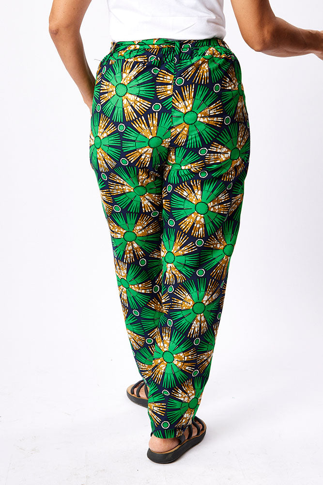 Tie belt trousers