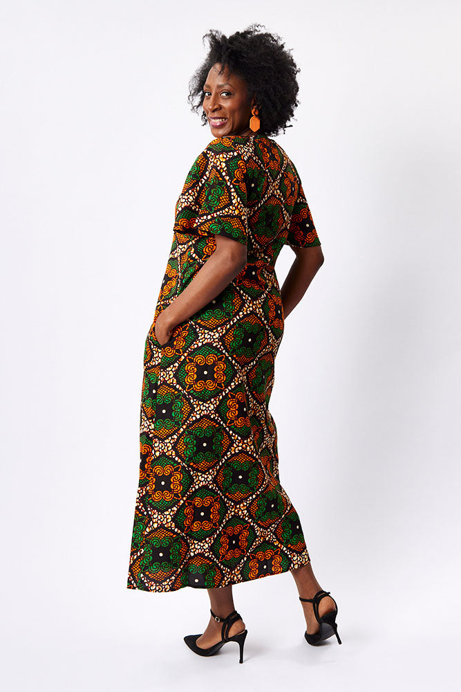 V neck Maxi Dress