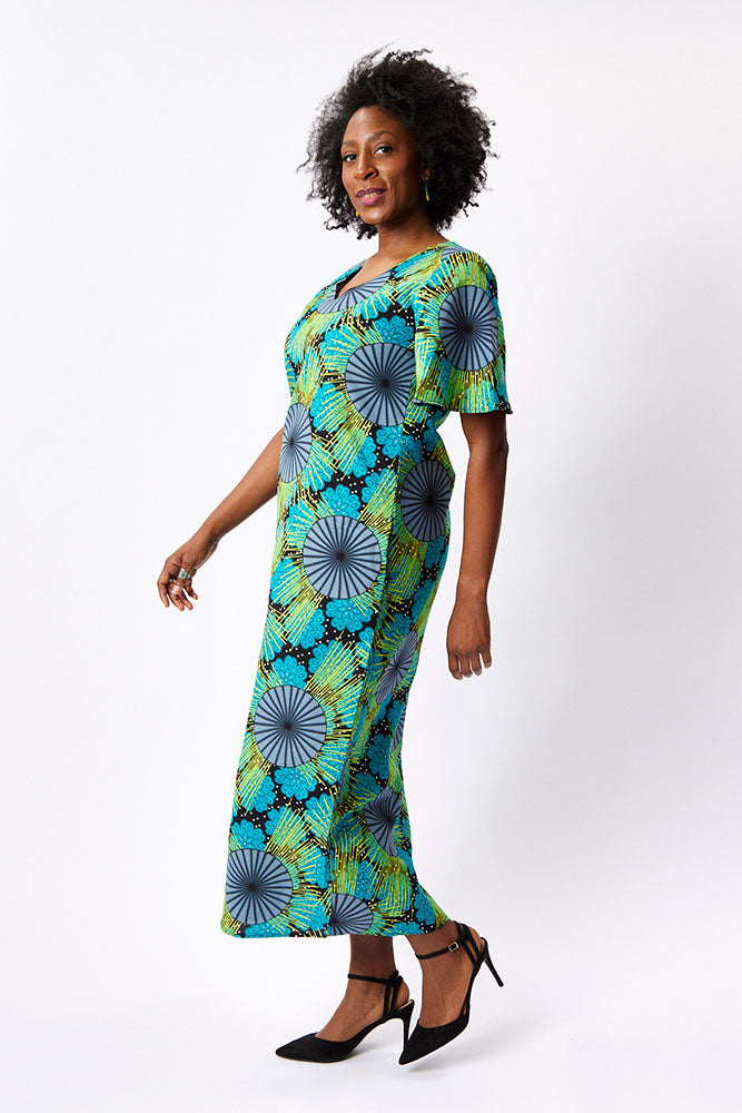 V neck Maxi Dress