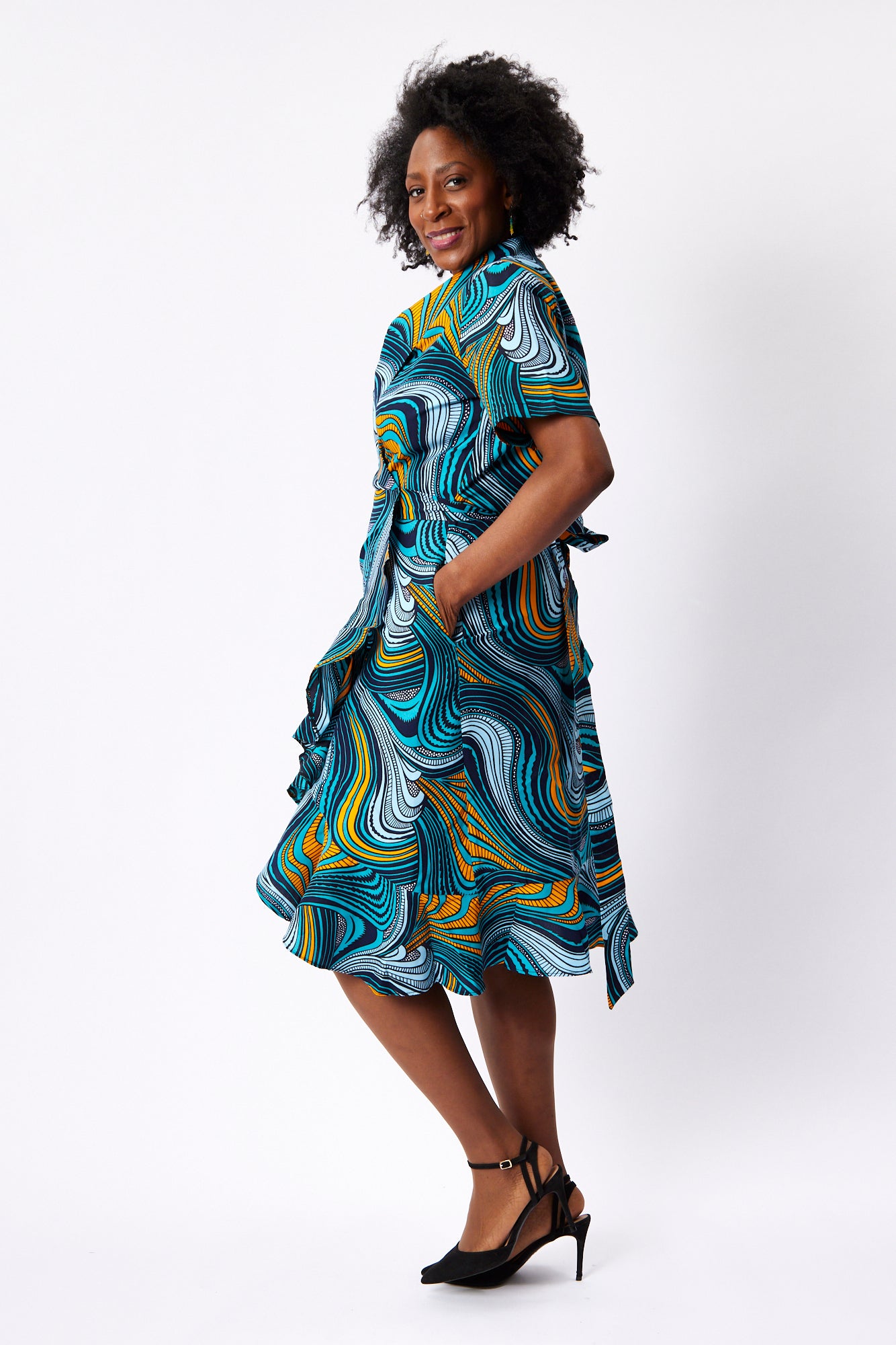 Frill Wrap Dress