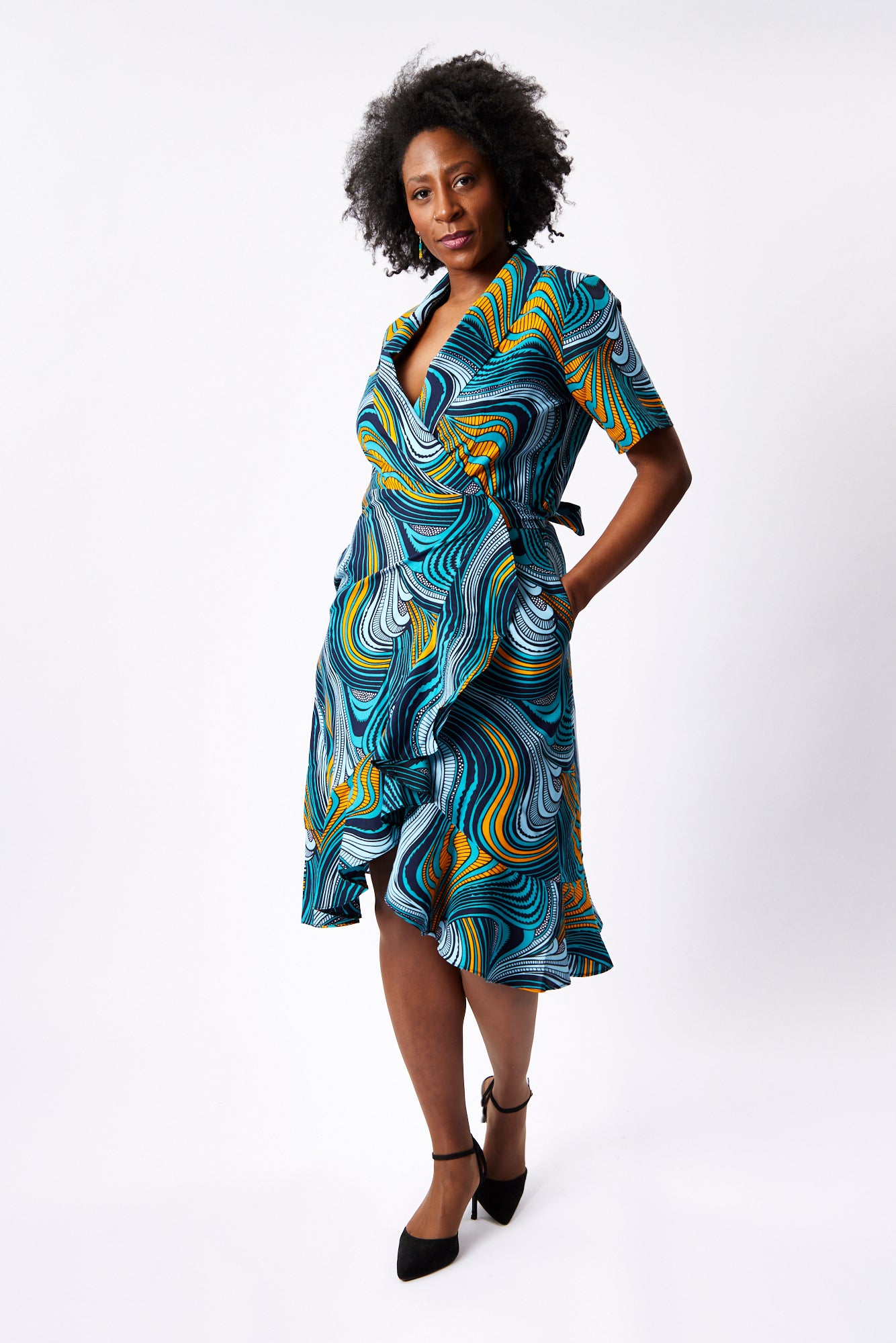 Frill Wrap Dress