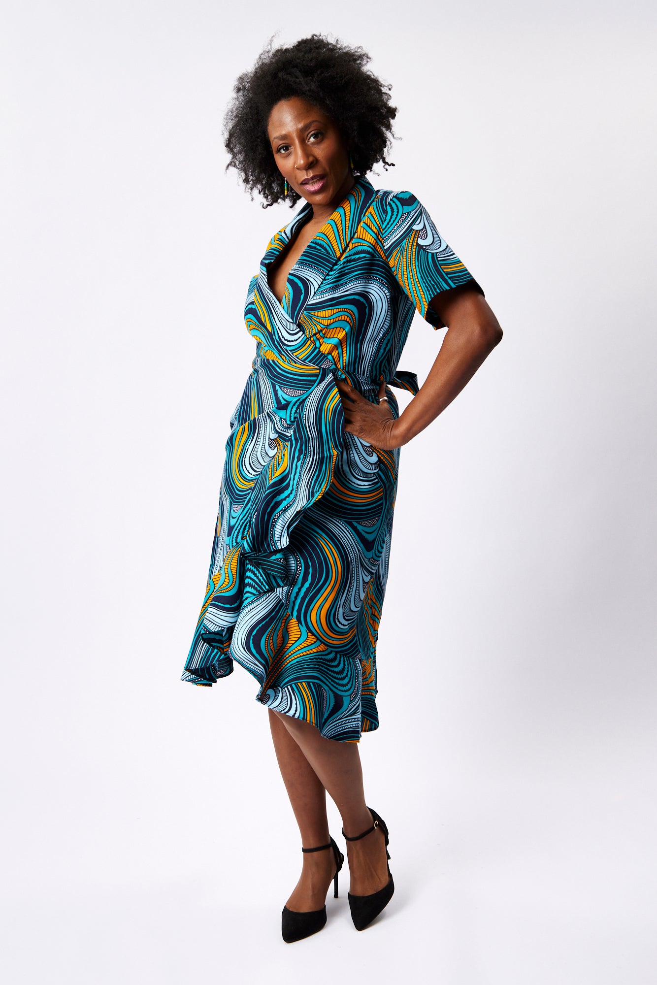 Frill Wrap Dress
