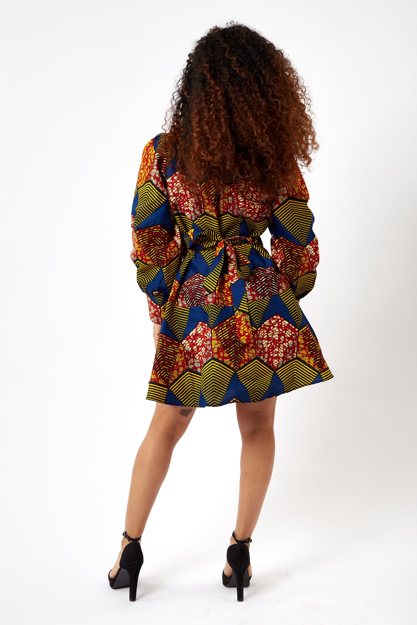 Long sleeve short frill dress