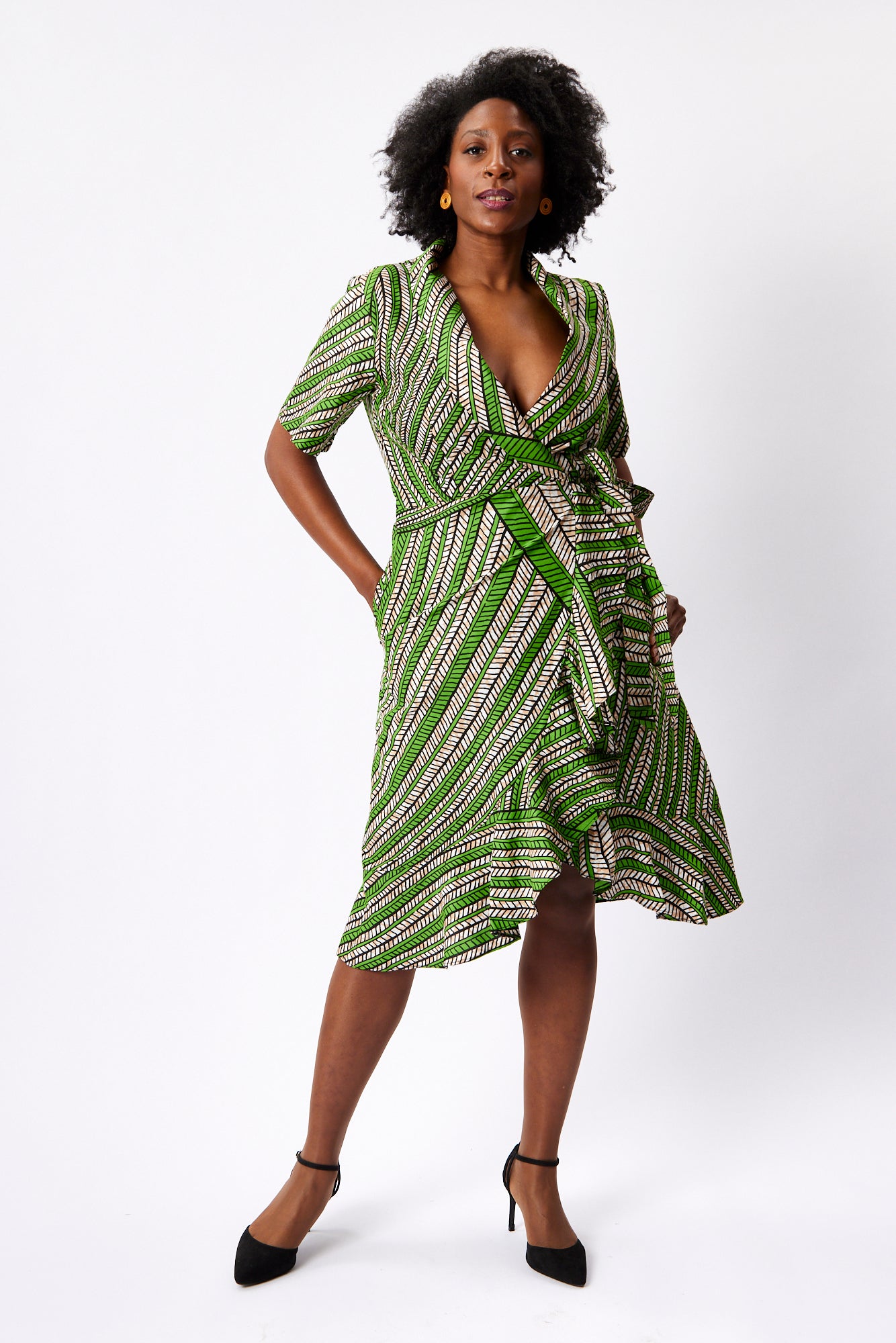 Frill Wrap Dress