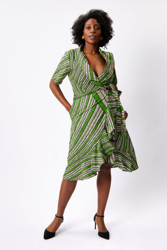Frill Wrap Dress