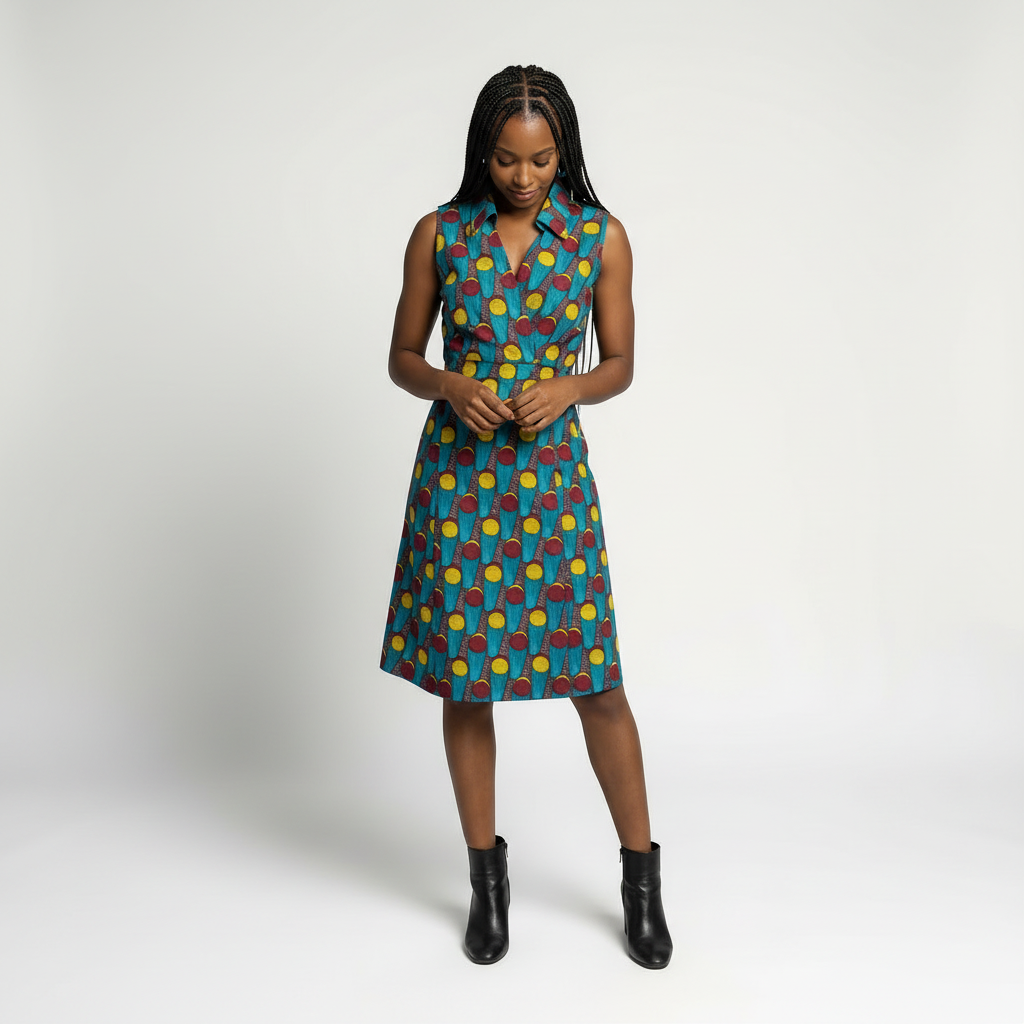 Sleeveless Collar dress