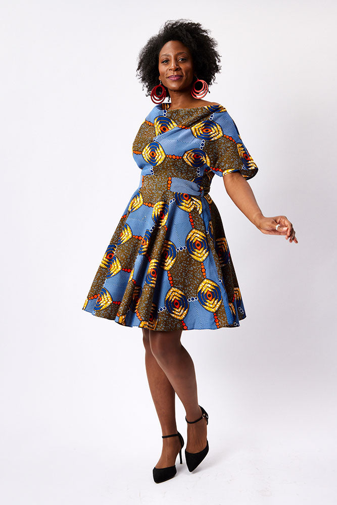 Cowl Neck Midi Dress