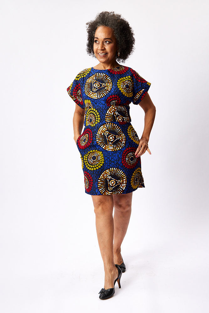 Wide Belt Midi Dress