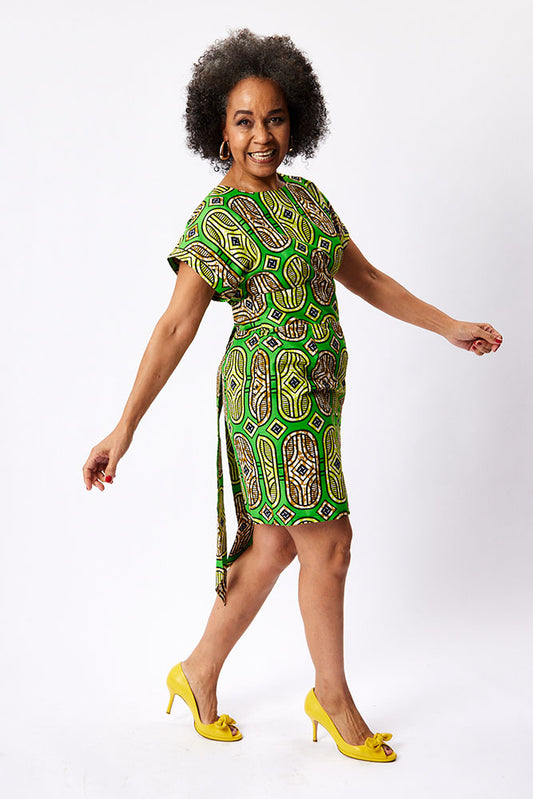 Wide Belt Midi Dress