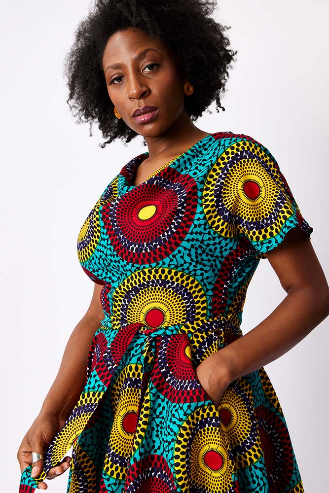 Cowl Neck Midi Dress