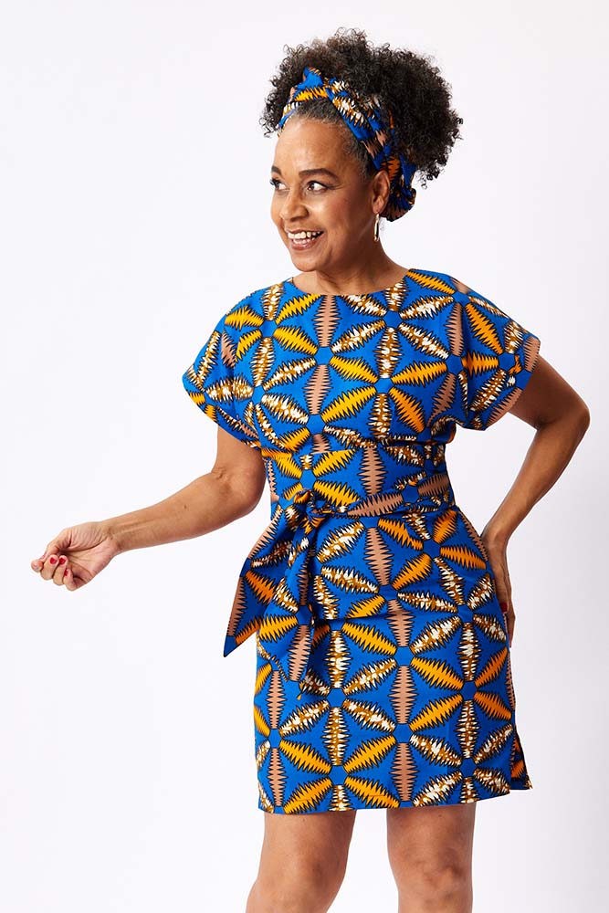 Wide Belt Midi Dress