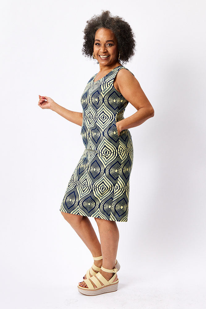 Lined straight dress