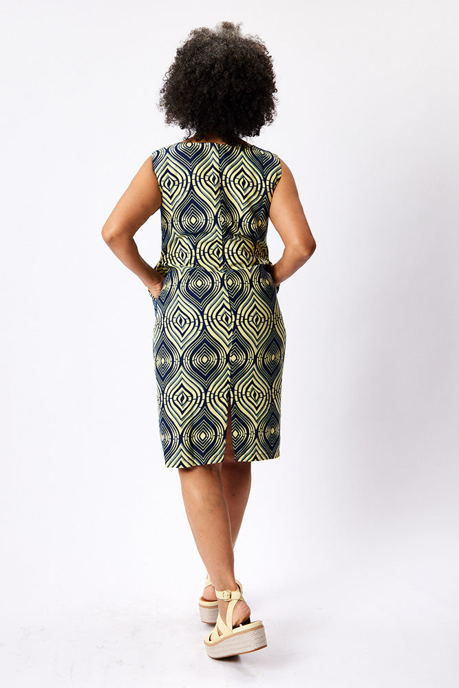 Lined straight dress