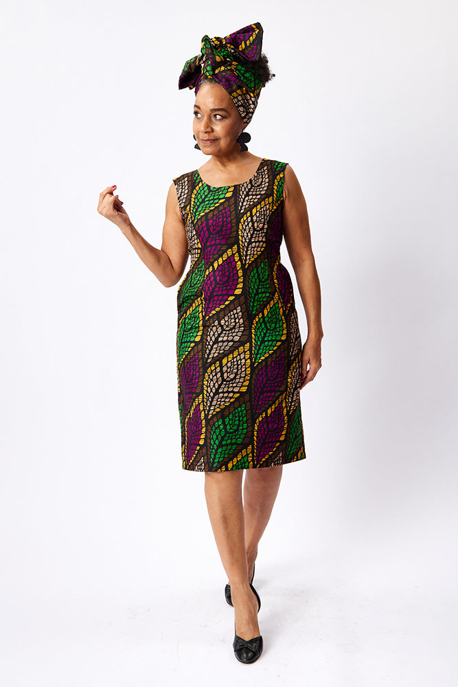 Lined straight dress