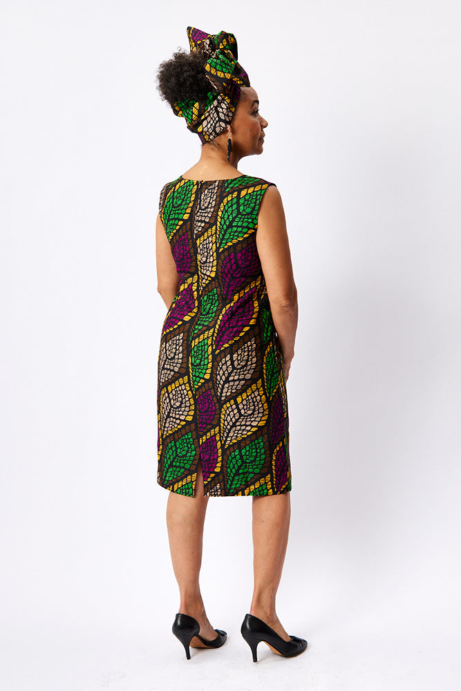 Lined straight dress