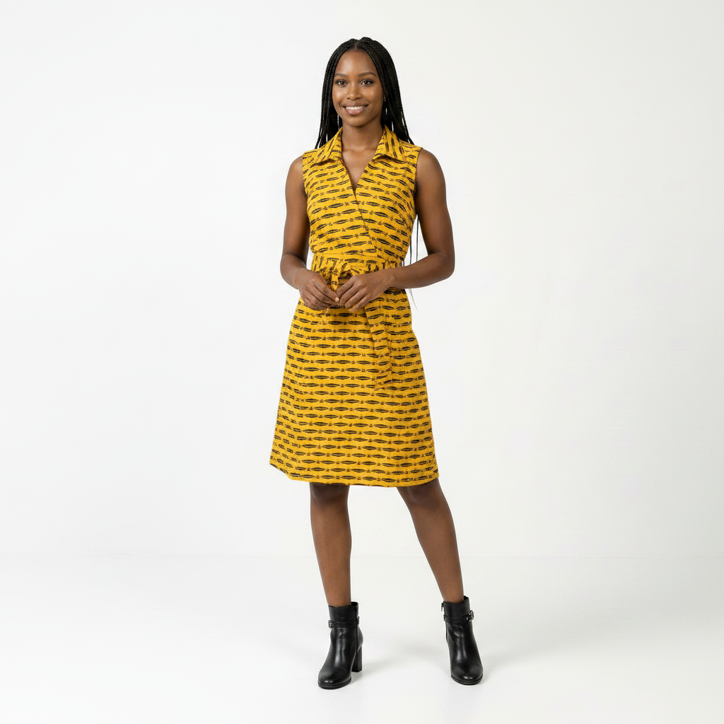 Sleeveless Collar dress