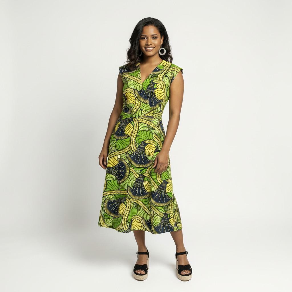 Sleeveless Full gore dress