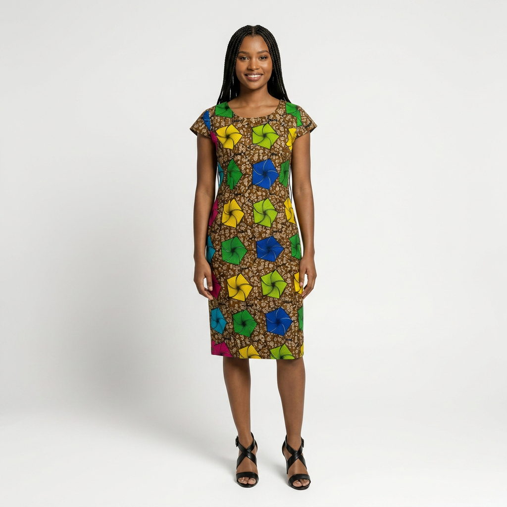 Capsleeve fully lined dress