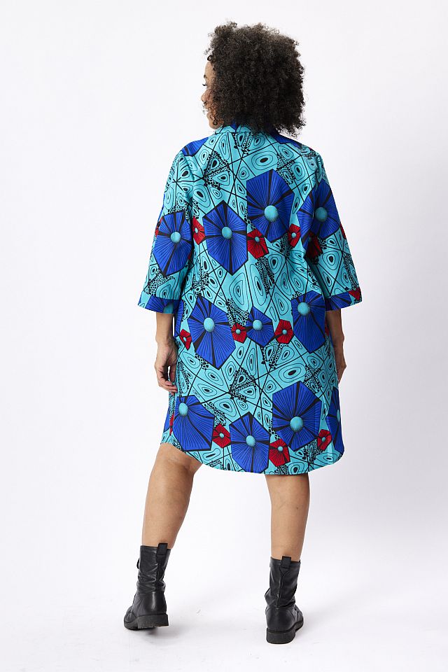 3/4 button sleeve dress