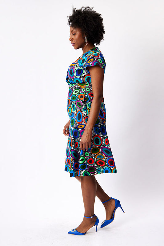 Cap Sleeve A-Line Dress
