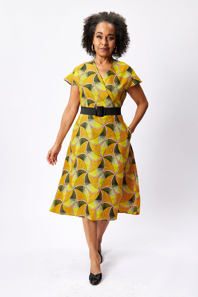 Cap Sleeve A-Line Dress