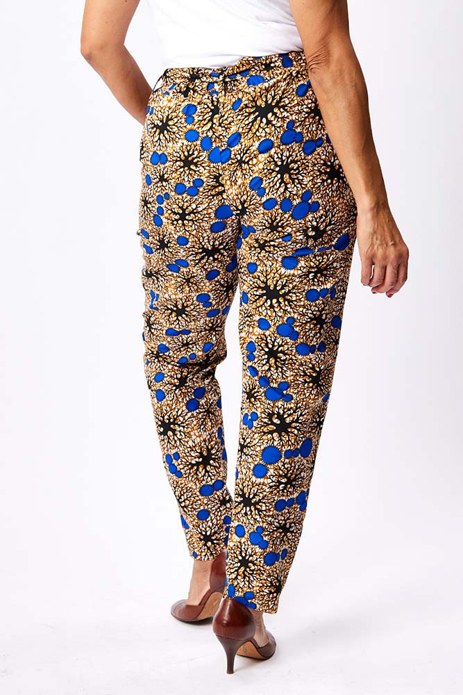 Tie belt trousers