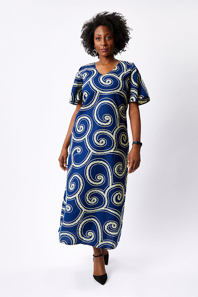 V neck Maxi Dress