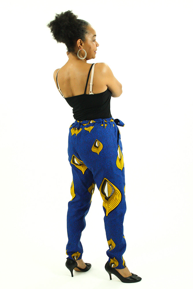 Tie belt trousers