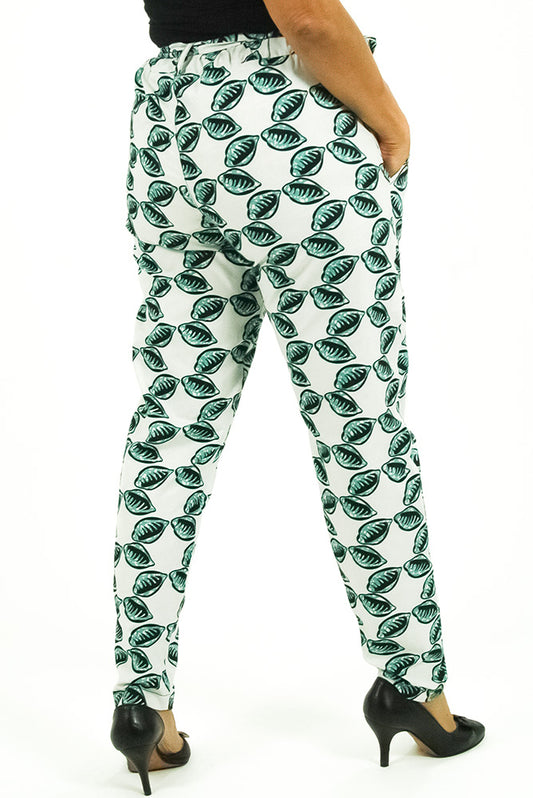 Tie belt trousers