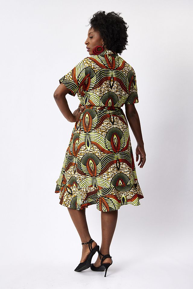 Frill Wrap Dress
