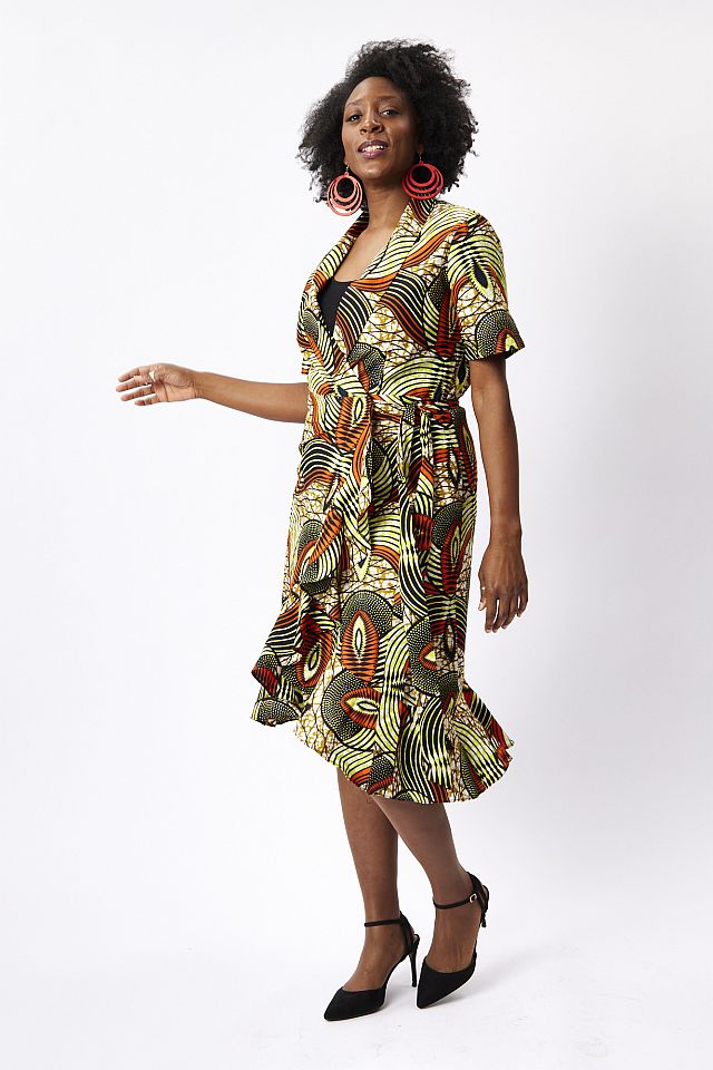 Frill Wrap Dress