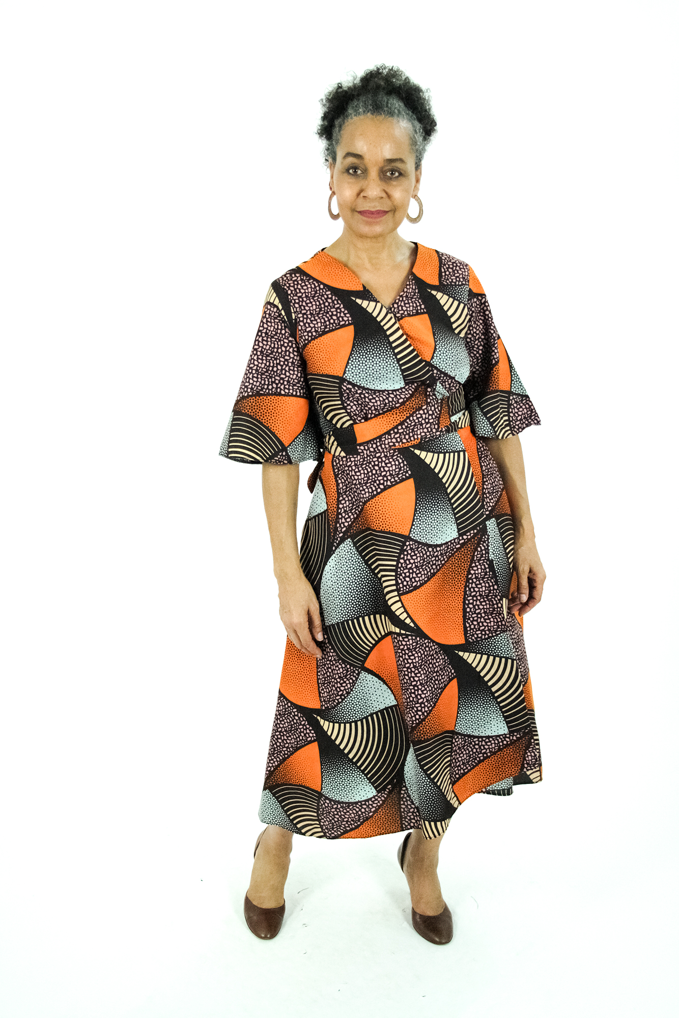 Mock Wrap Tie Dress