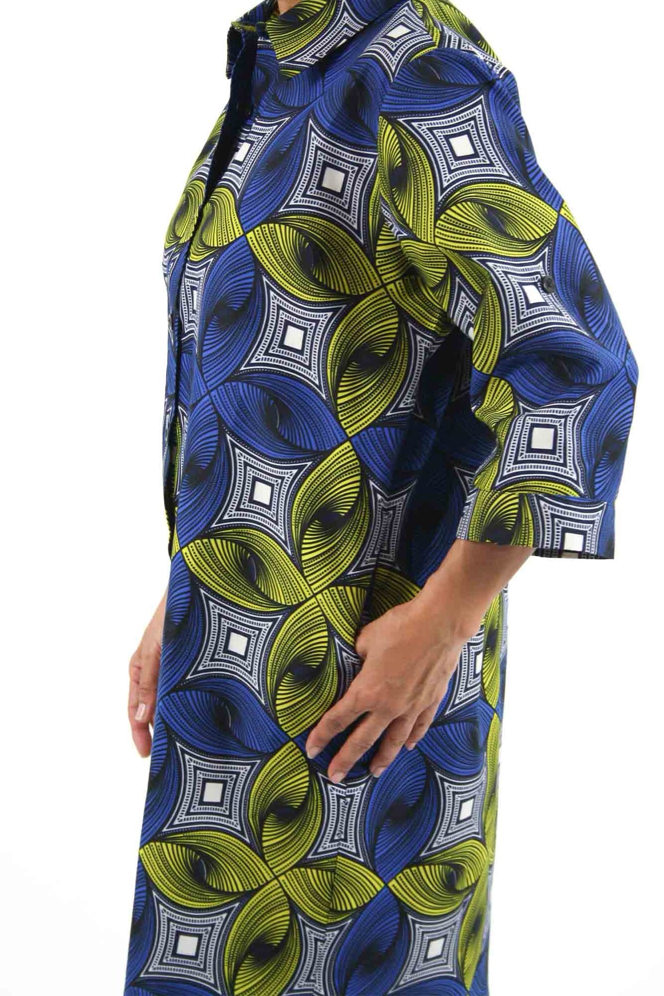 3/4 button sleeve dress