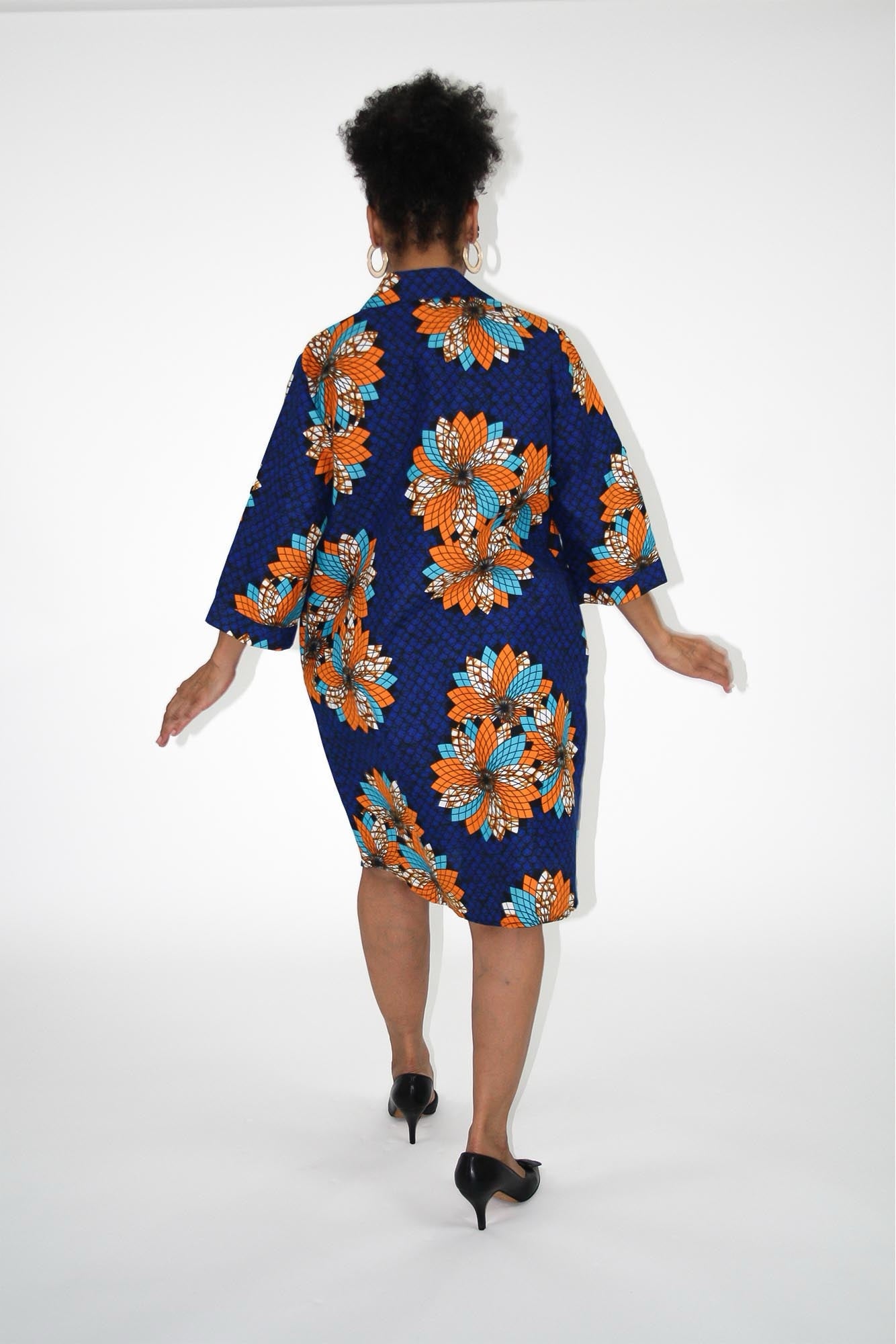 3/4 button sleeve dress