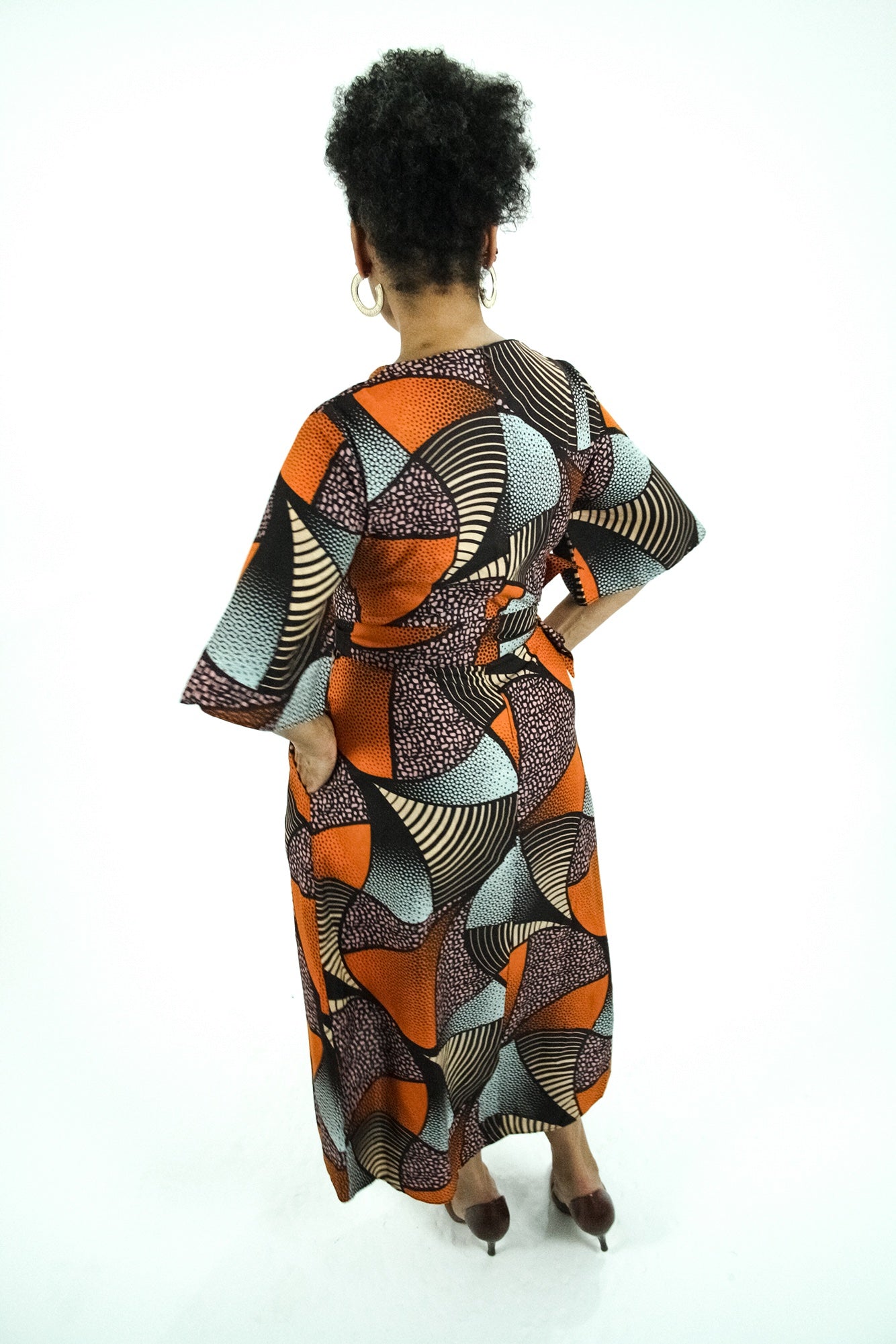 Mock Wrap Tie Dress
