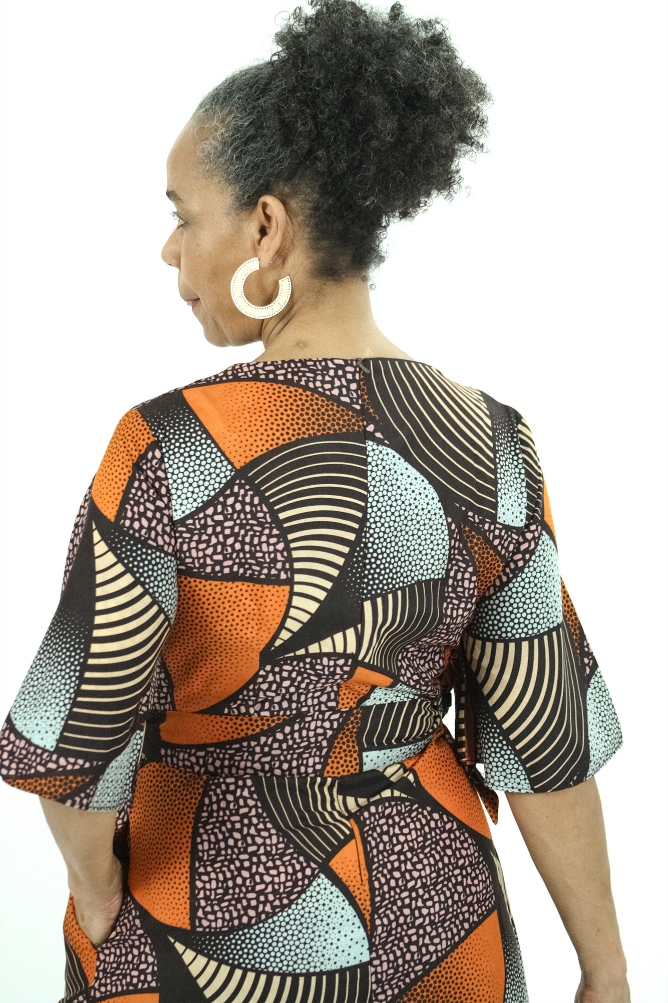 Mock Wrap Tie Dress